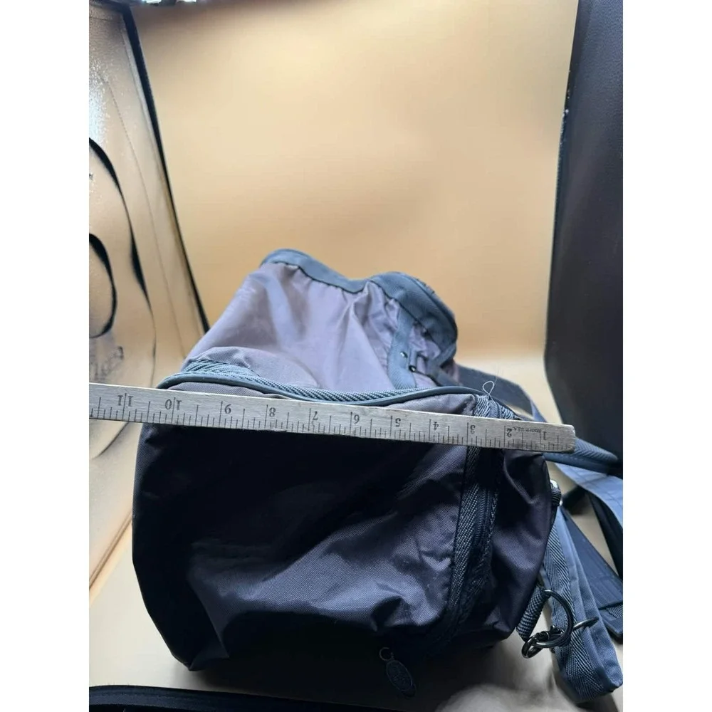 Vintage 80s Atlantic Seahorse Carry On Duffel Bag Grey Retro Travel Weekender